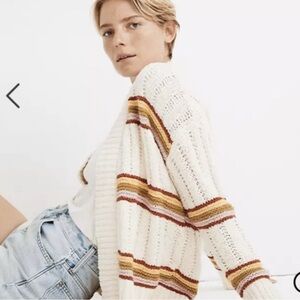 Madewell Striped Diaz Open Cardigan